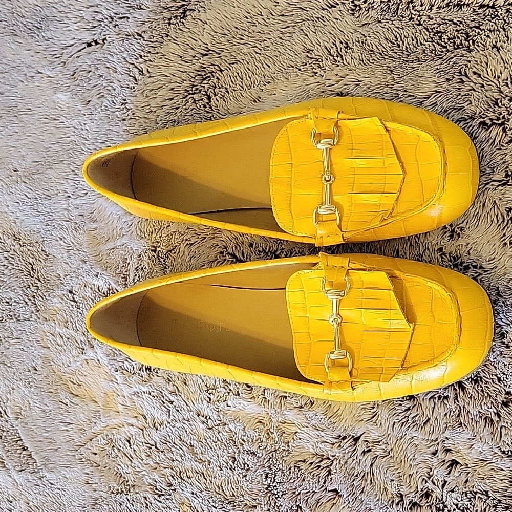 Talbott Sunny Yellow Driving Loafers Size 9M